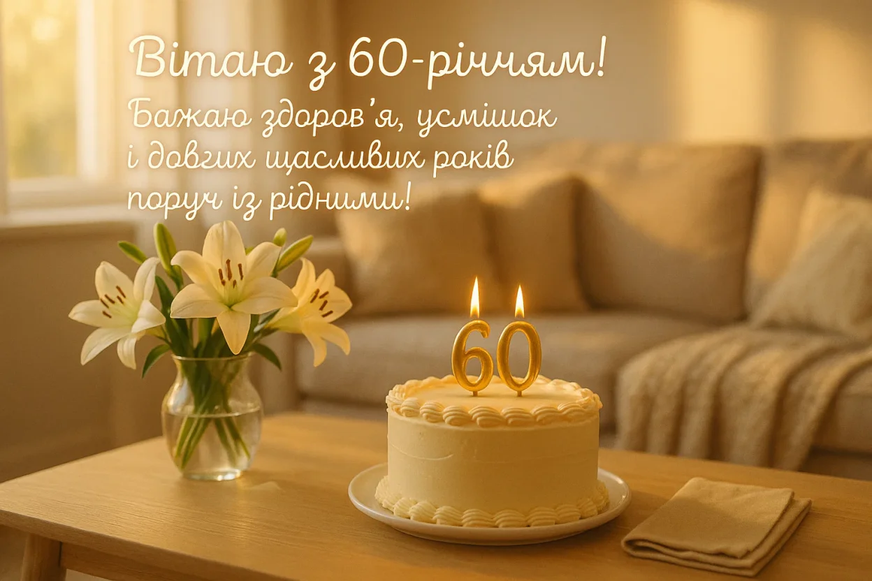Привітання з 60-річчям своїми словами