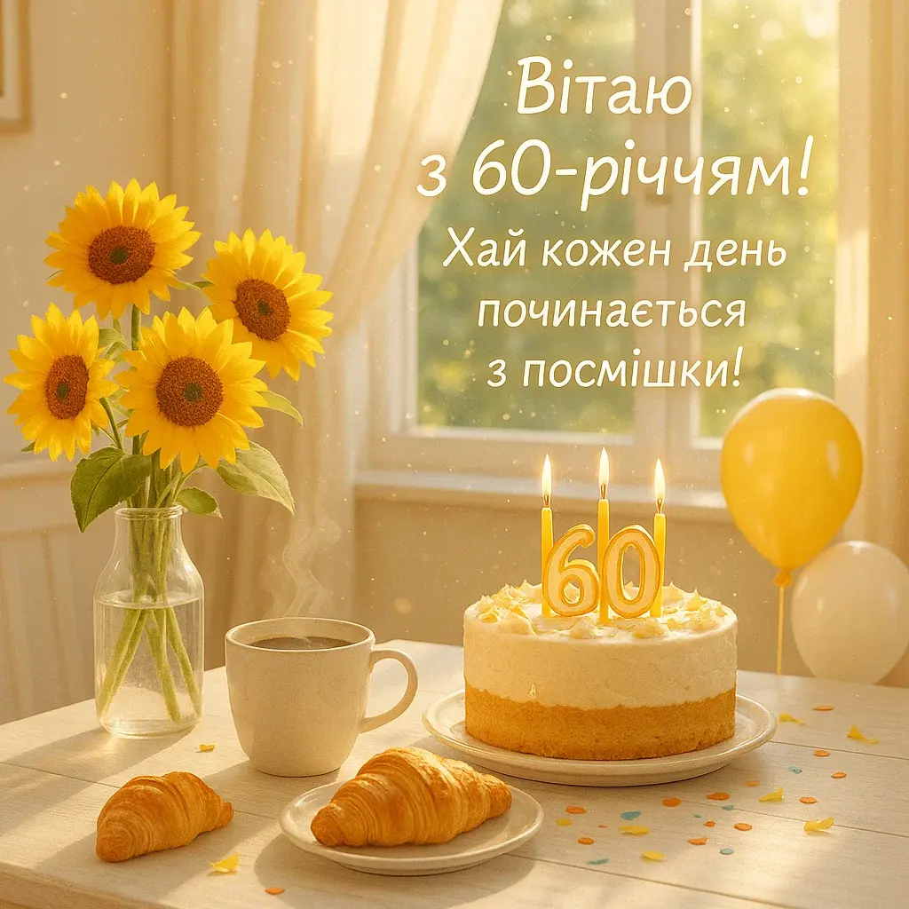 Привітання з 60-річчям своїми словами
