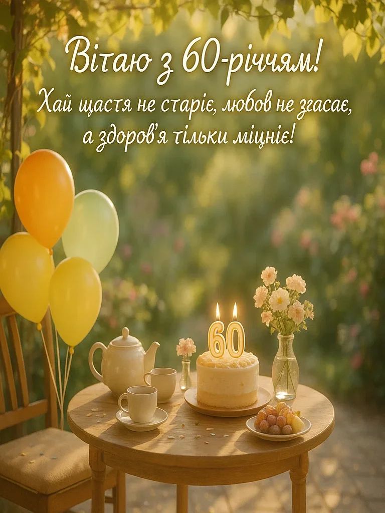 Привітання з 60-річчям своїми словами