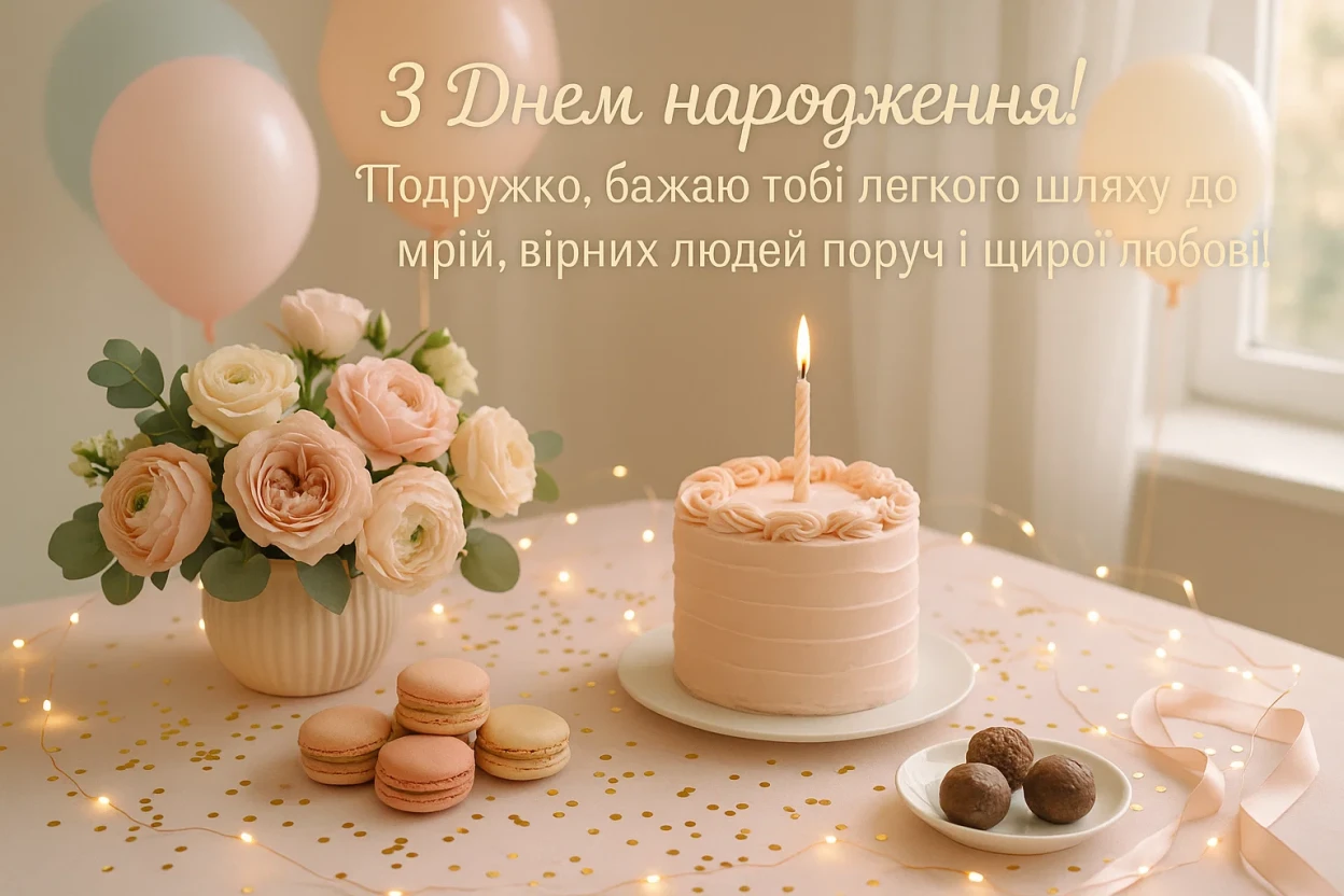 Привітання для подруги з днем народження