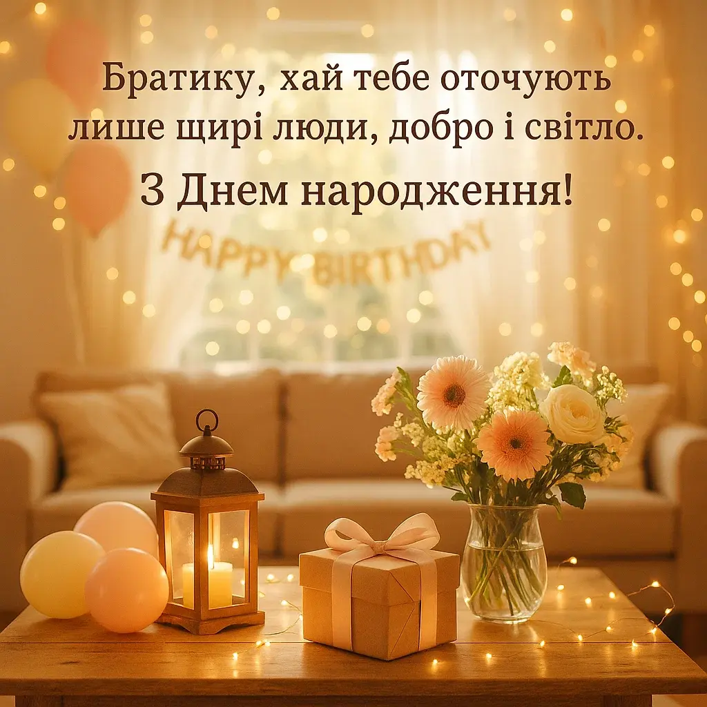 Привітання з днем народження брату від сестри своїми словами Привітання з днем народження брату від сестри своїми словами