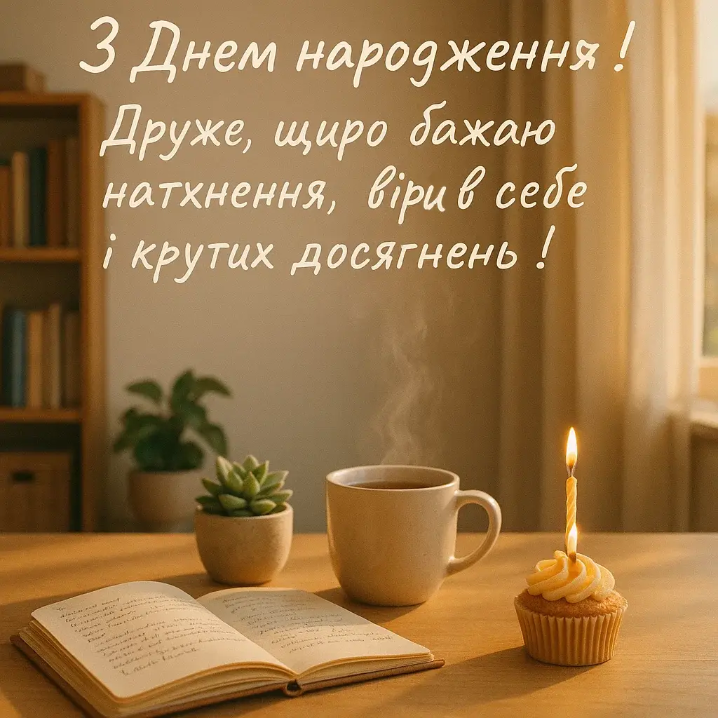 Привітання для друга з днем народження