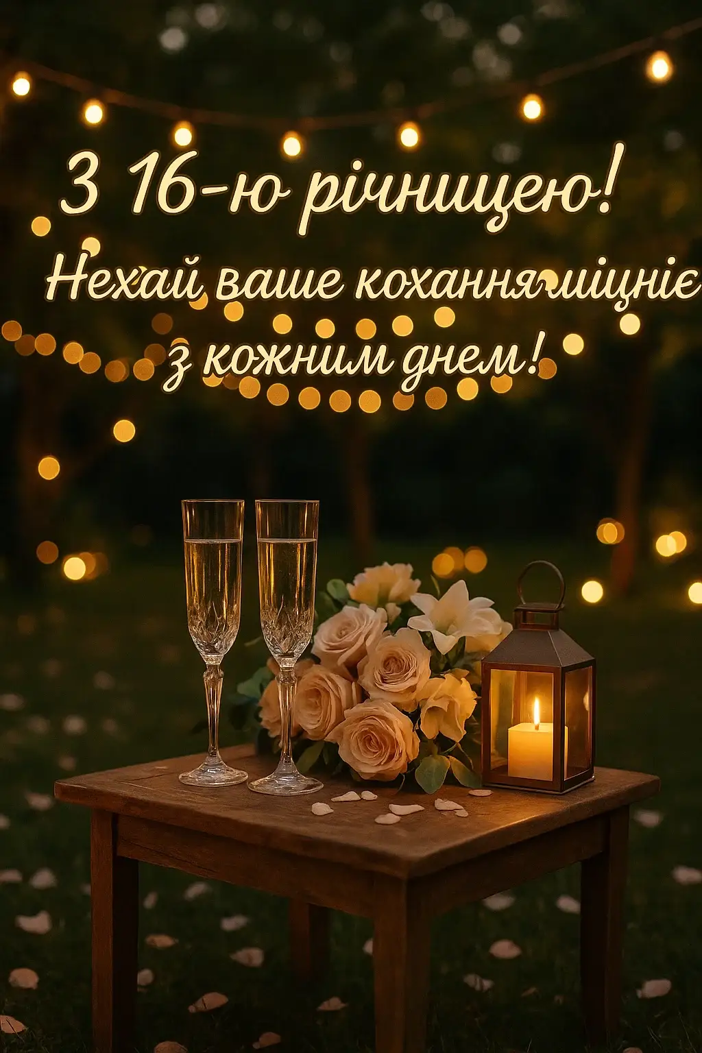 Привітання з 16 років весілля
