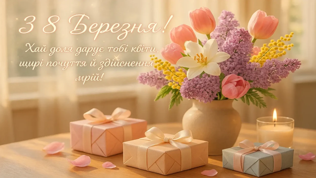 Гарне привітання з 8 березня