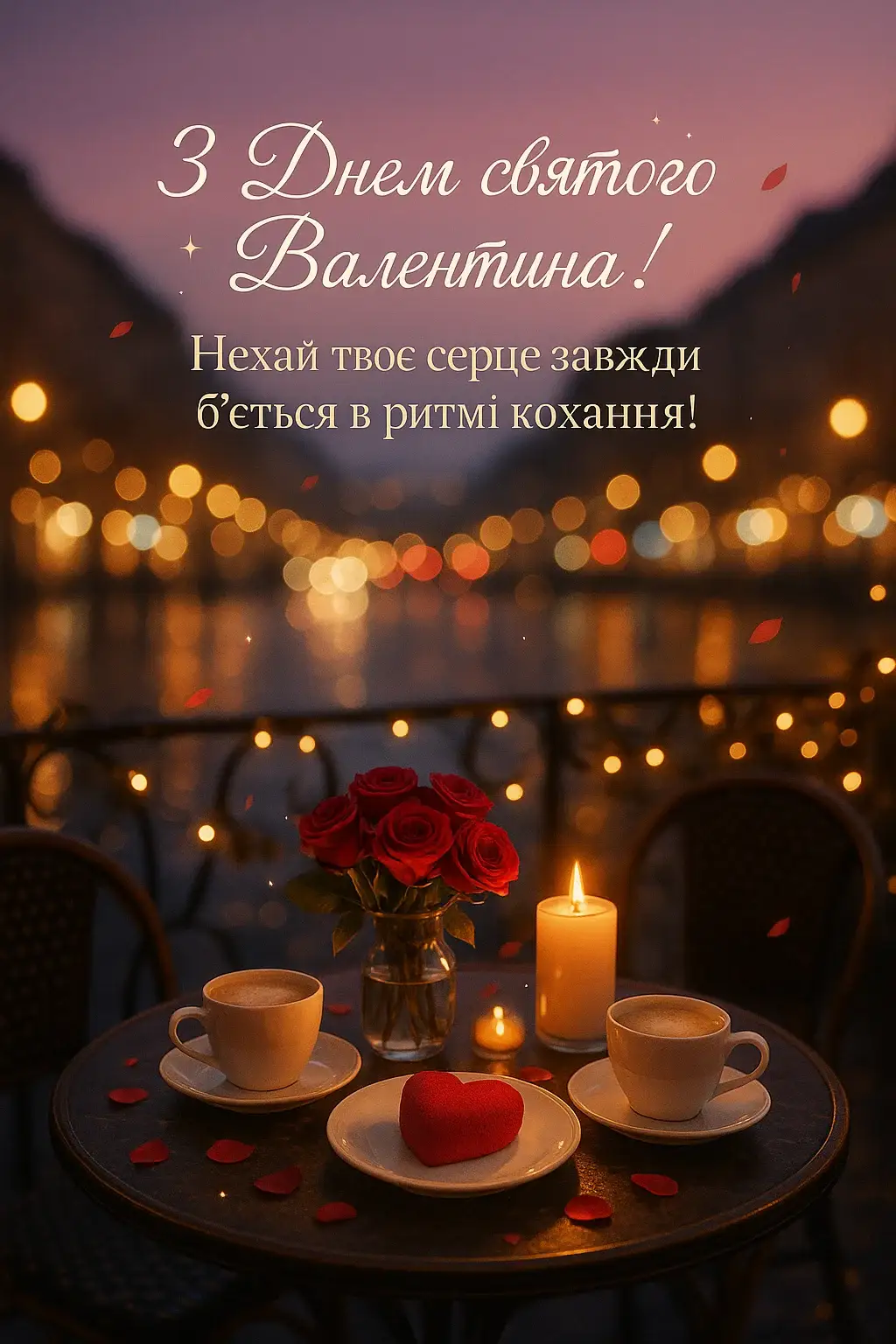 Привітання з днем святого валентина
