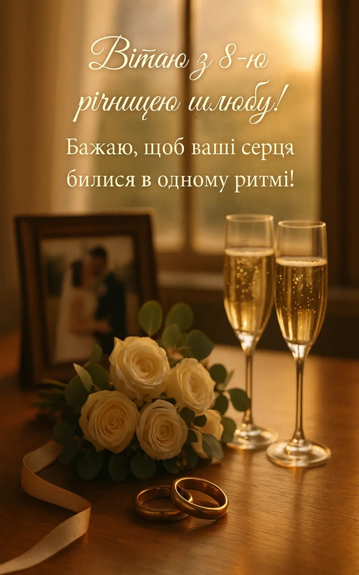 Привітання з 8 років весілля