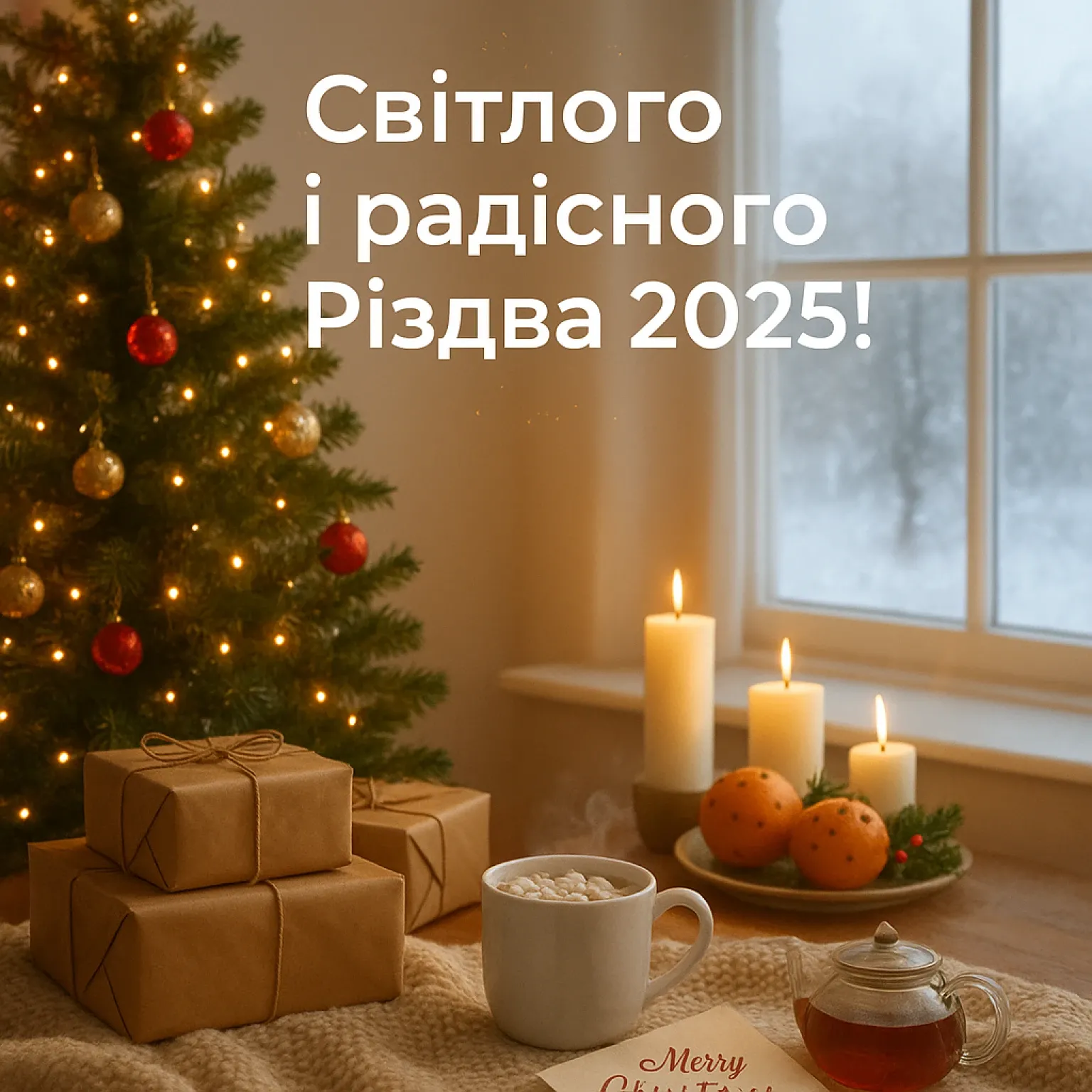 Привітання з різдвом 2025