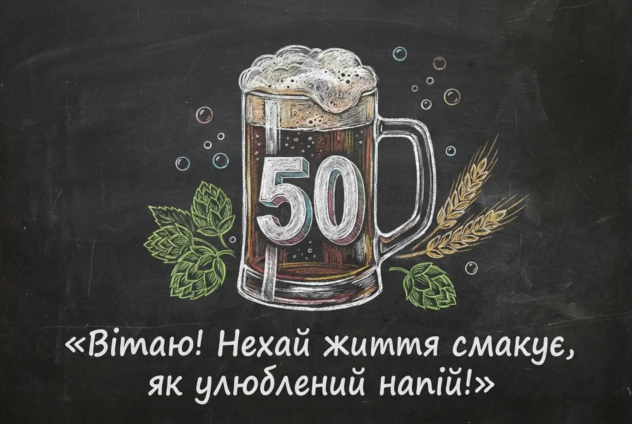 привітання з ювілеєм 50 років мужчині