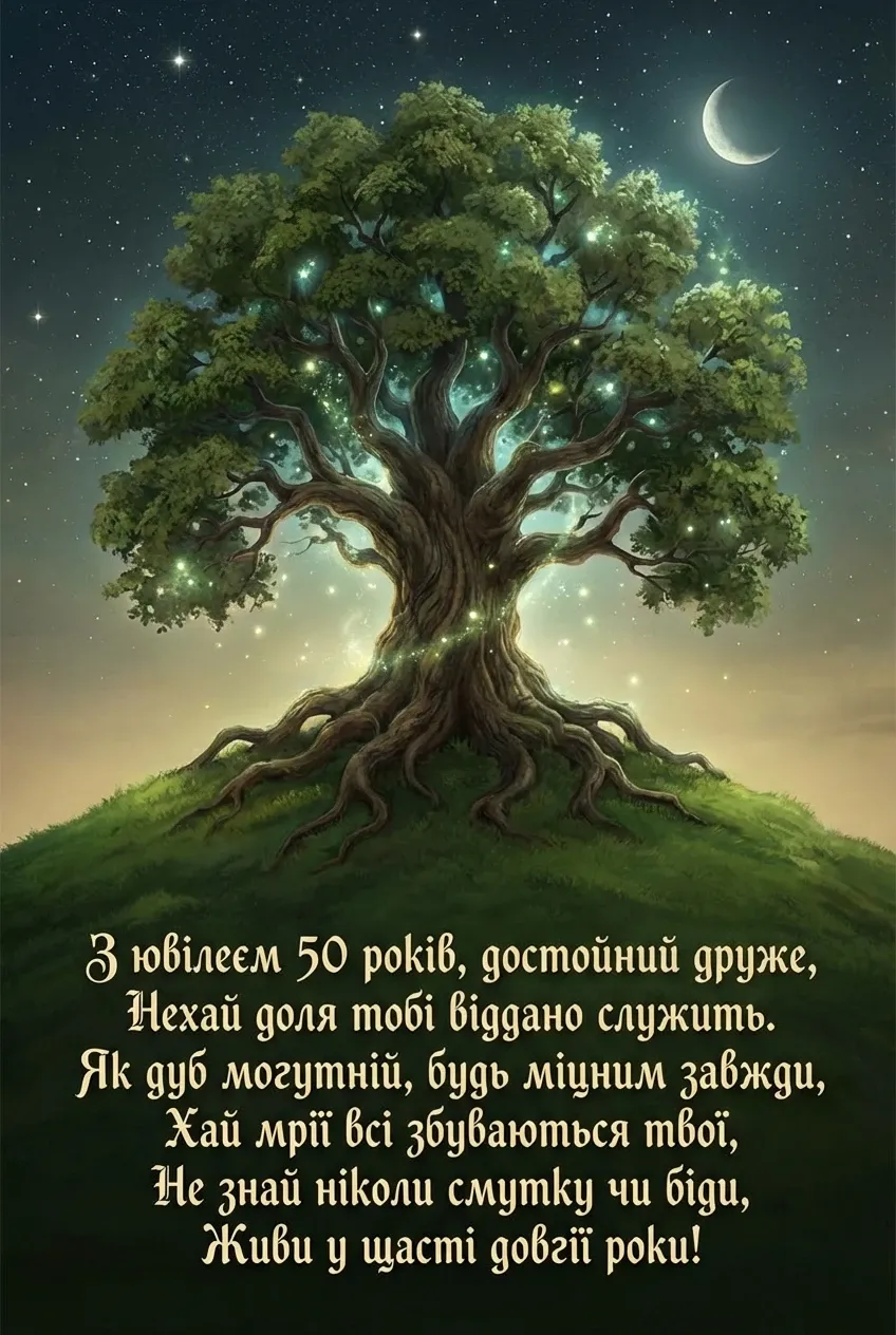 привітання з ювілеєм 50 років мужчині