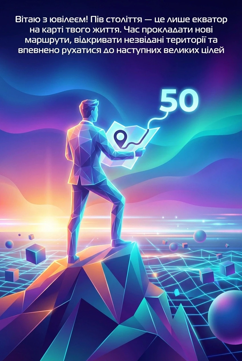 привітання з ювілеєм 50 років мужчині