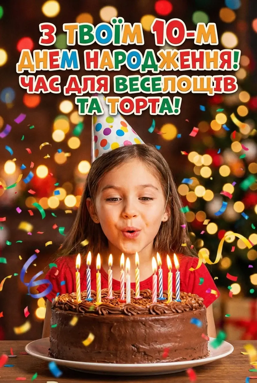 привітання з днем народження для дівчинки 10 років