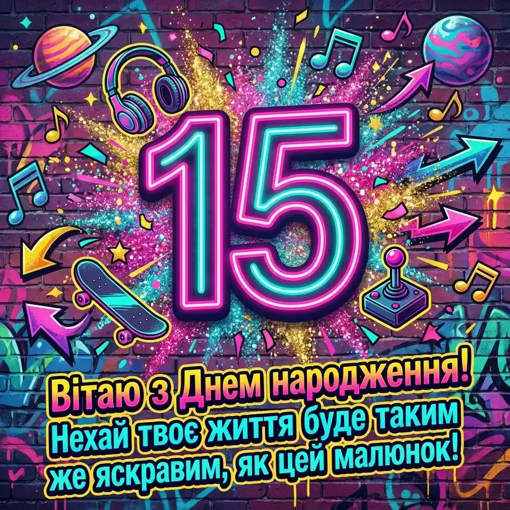 з днем народження дівчині 15 років