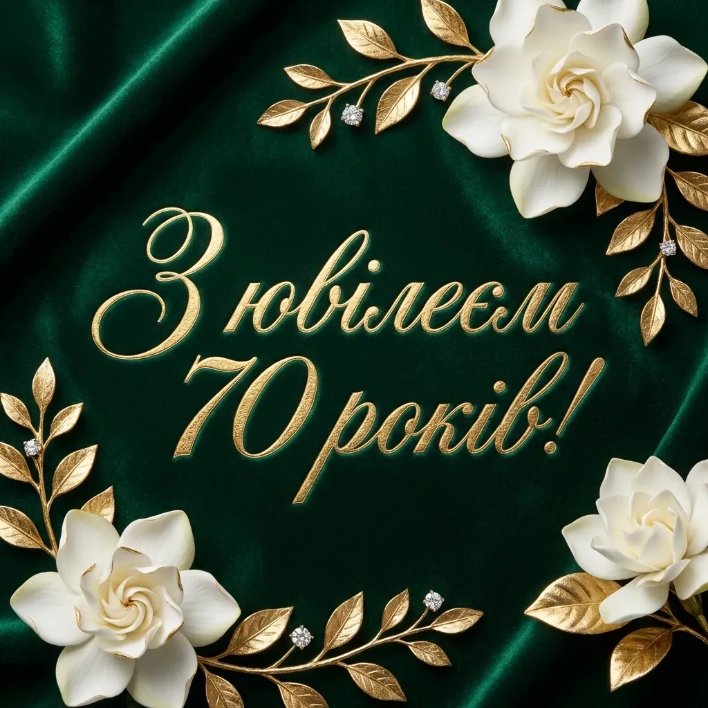 українською мовою з ювілеєм 70 років жінці