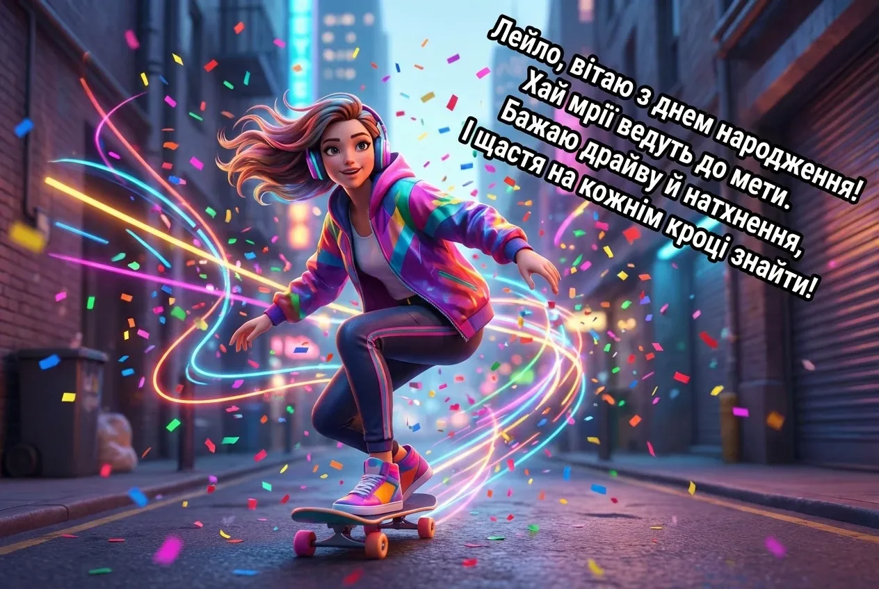 з днем народження Лейла