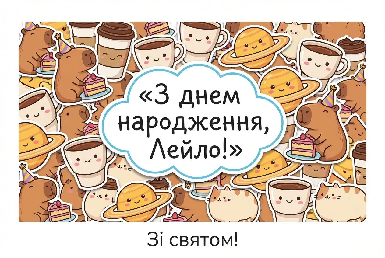 з днем народження Лейла