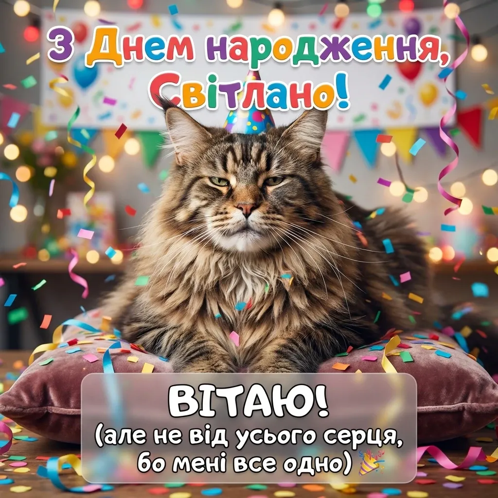 з днем народження світлана прикольні