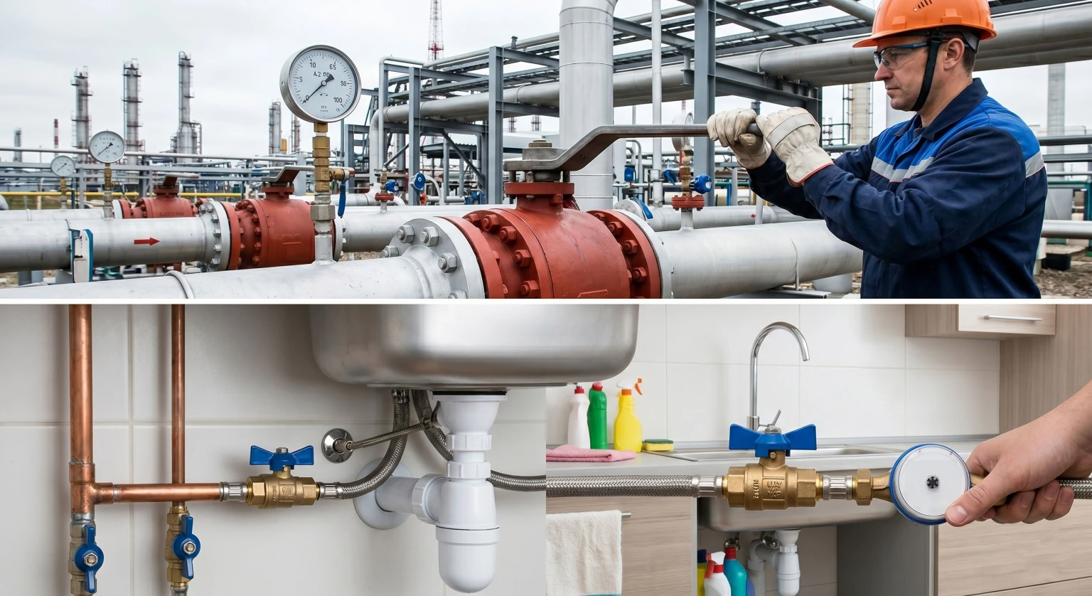 От водоснабжения до нефтегаза: универсальность шаровых кранов в современном строительстве