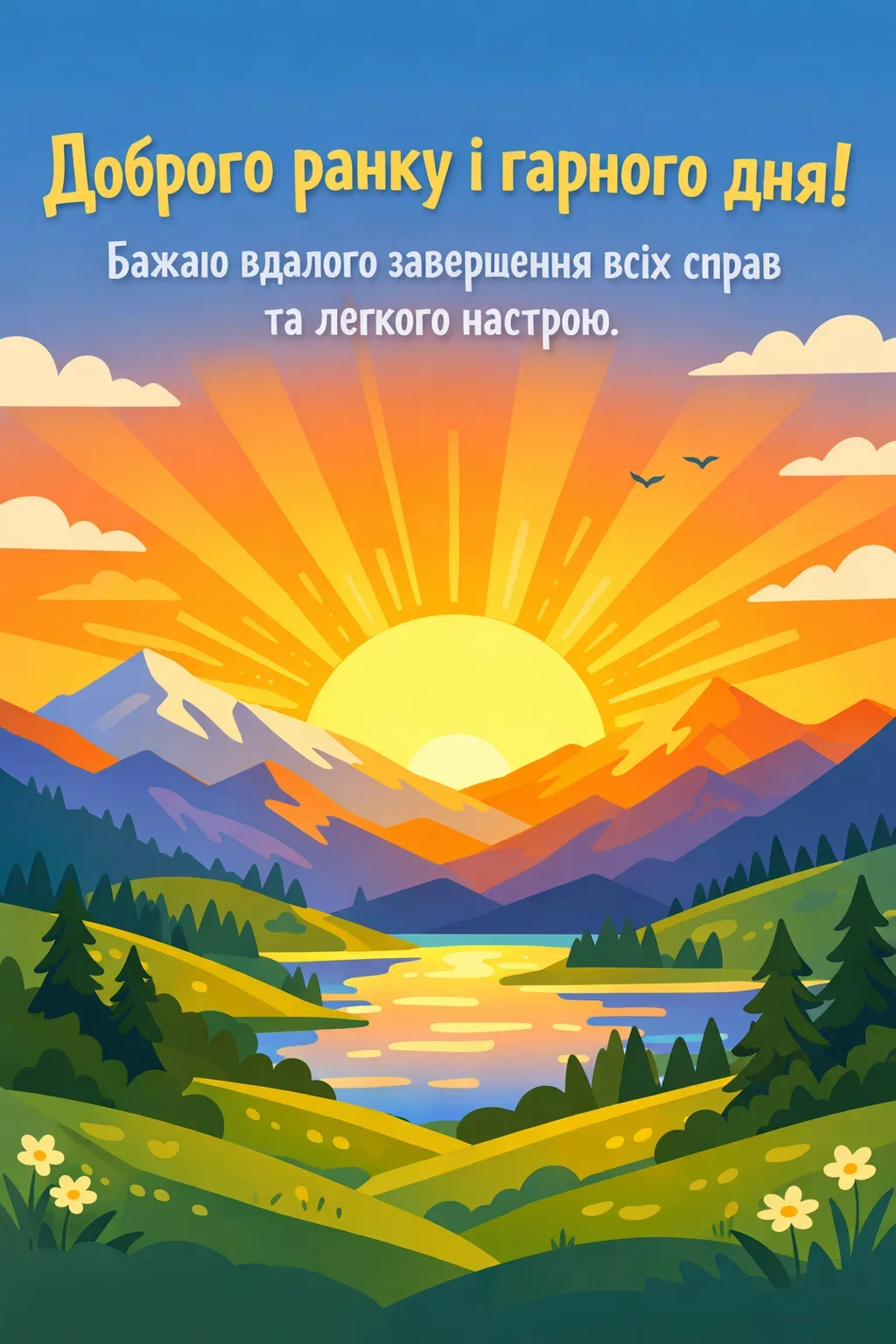 Побажання доброго ранку і гарного дня: душевна добірка листівок та натхнення