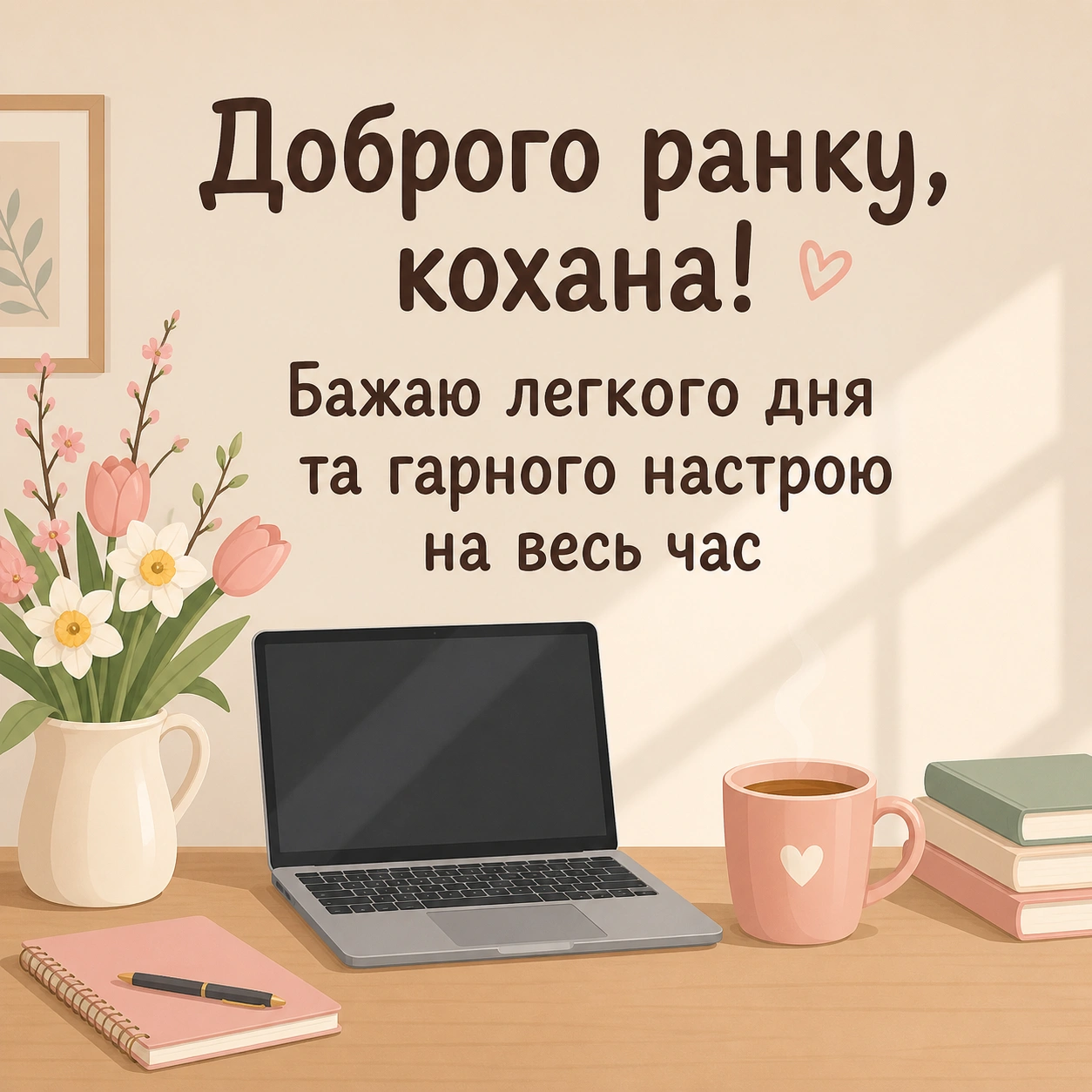 Доброго ранку, кохана: душевні картинки та найкращі побажання для гарного настрою