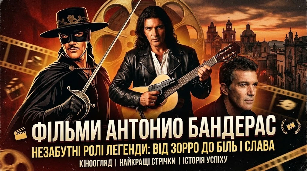 20 фільмів Антоніо Бандераса для справжніх поціновувачів