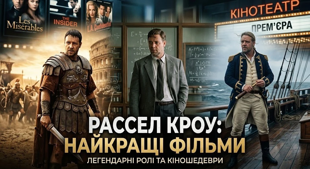 Топ 20 фільмів Расселла Кроу
