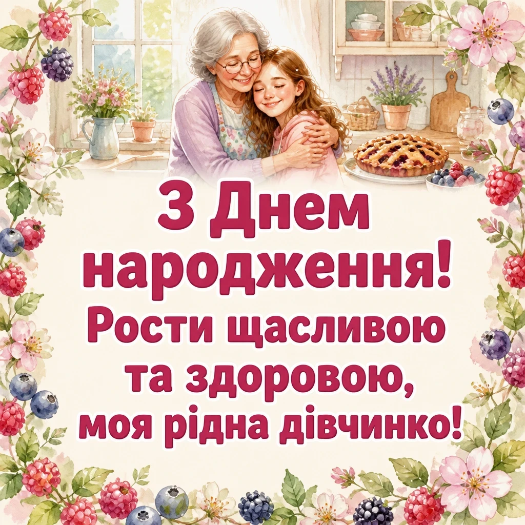 онучки привітання з днем народження внучці від бабусі