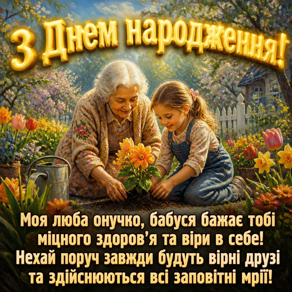 онучки привітання з днем народження внучці від бабусі