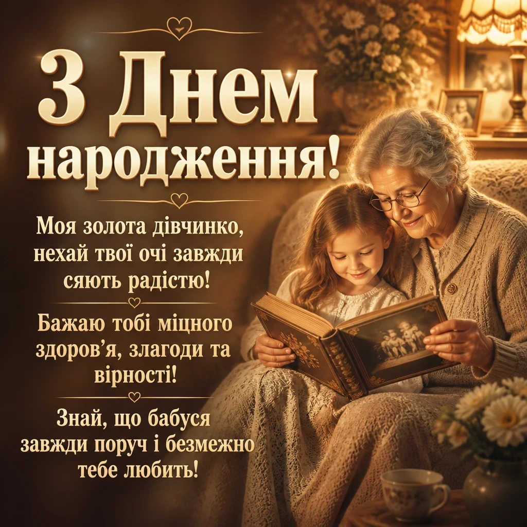 онучки привітання з днем народження внучці від бабусі