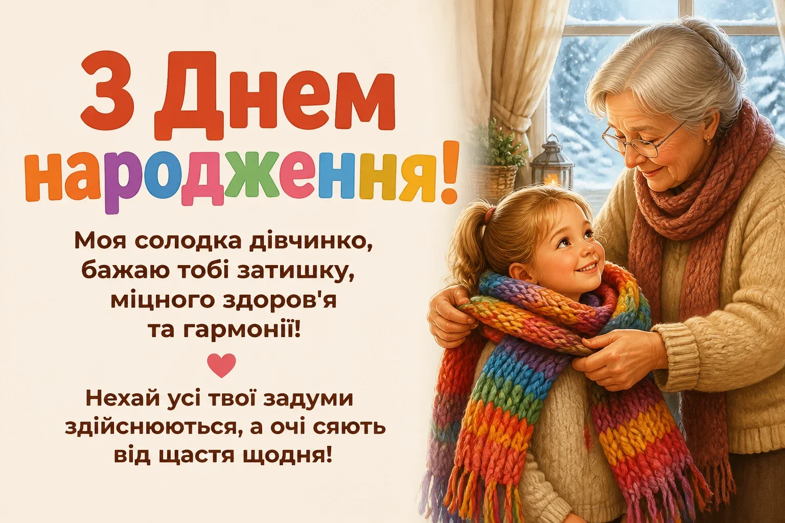 онучки привітання з днем народження внучці від бабусі