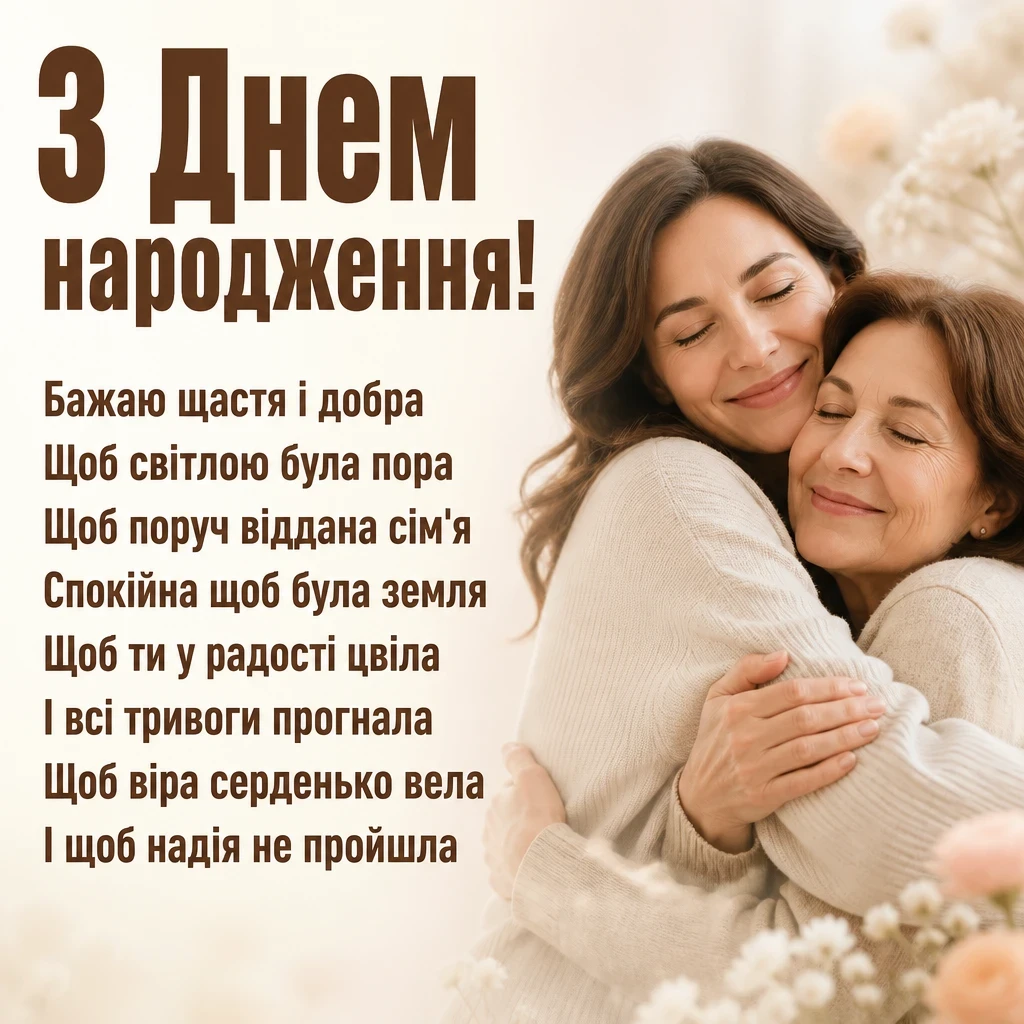 привітання з днем народження своїми словами, до сліз жінці