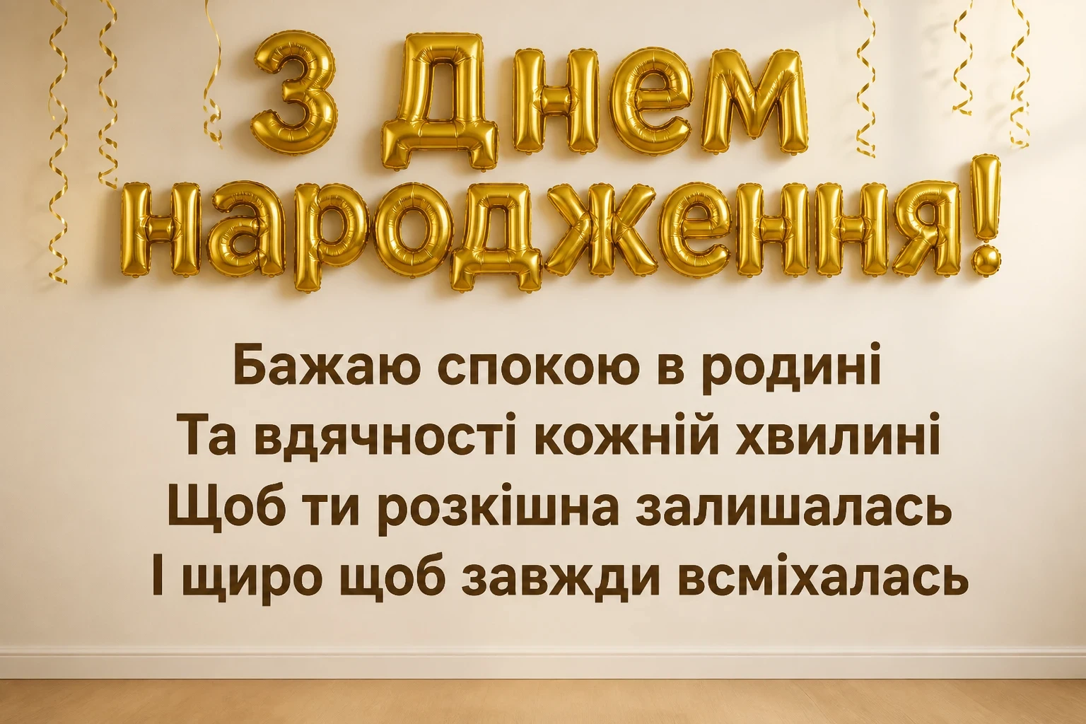 привітання з днем народження своїми словами, до сліз жінці
