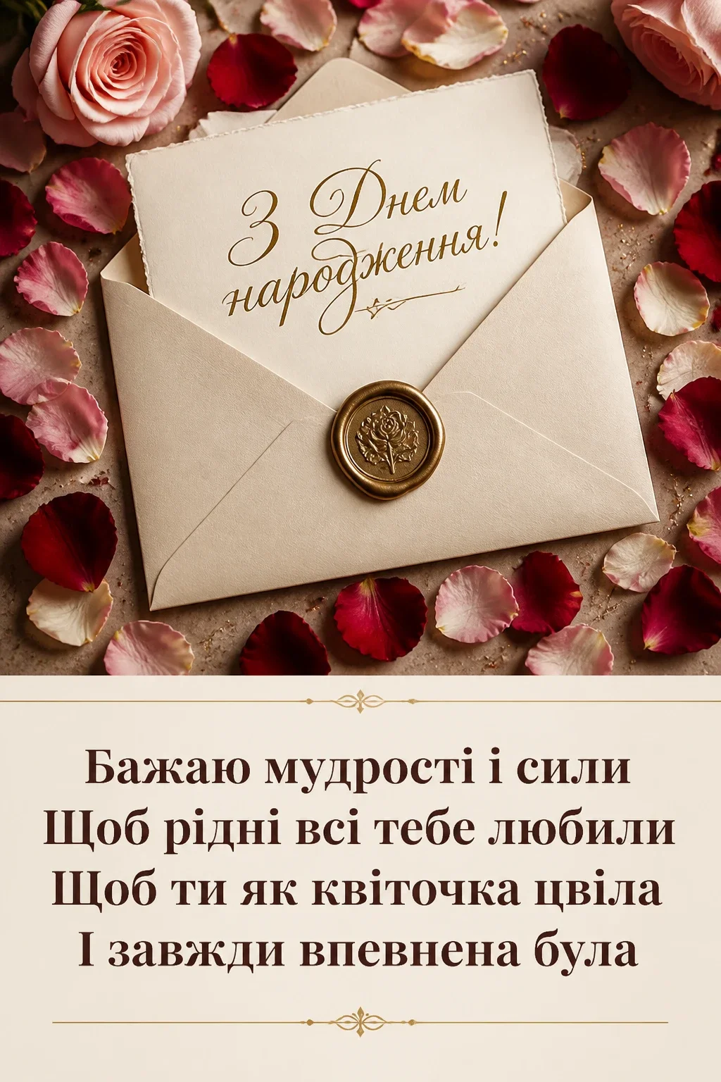 привітання з днем народження своїми словами, до сліз жінці