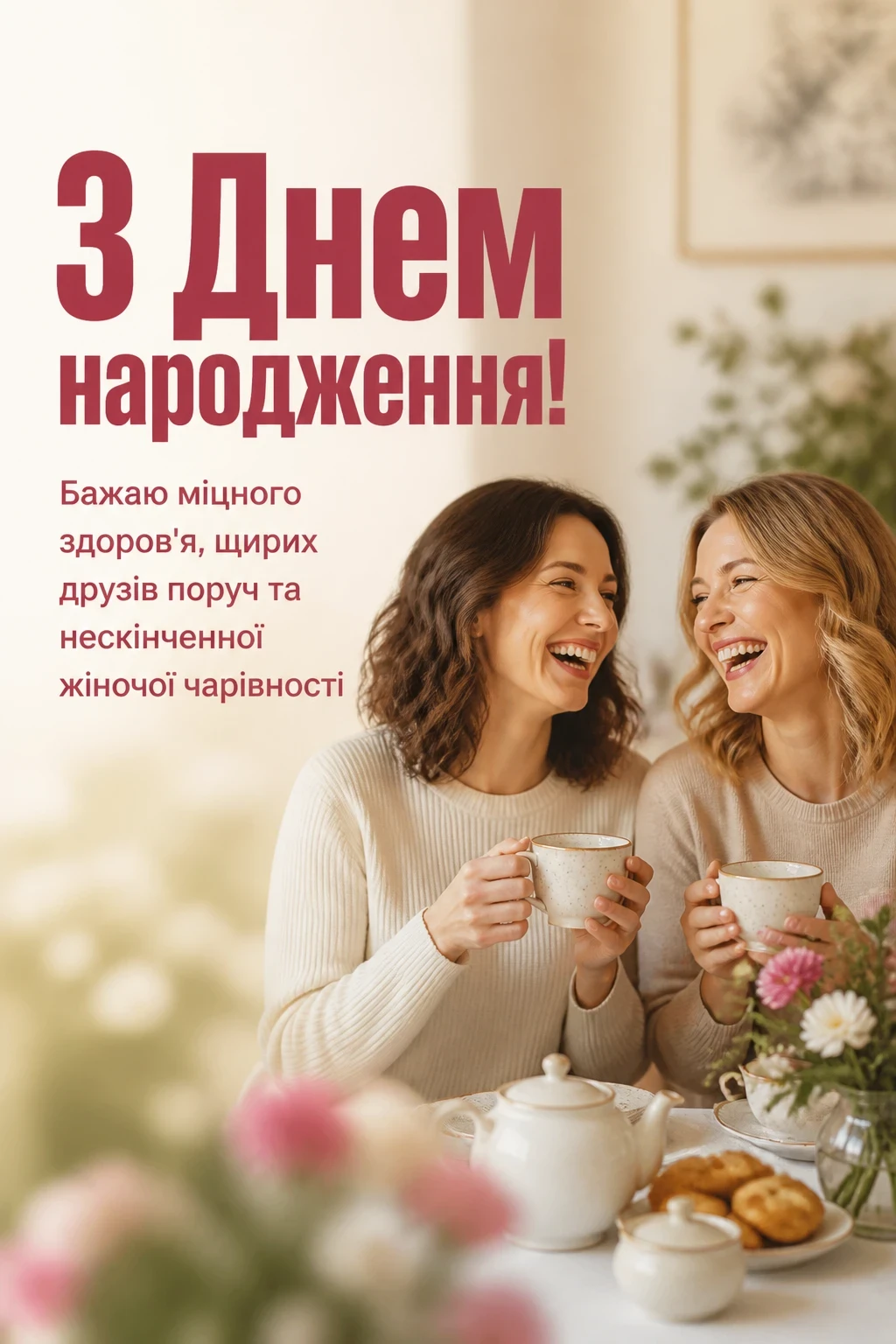 привітання з днем народження своїми словами, до сліз жінці