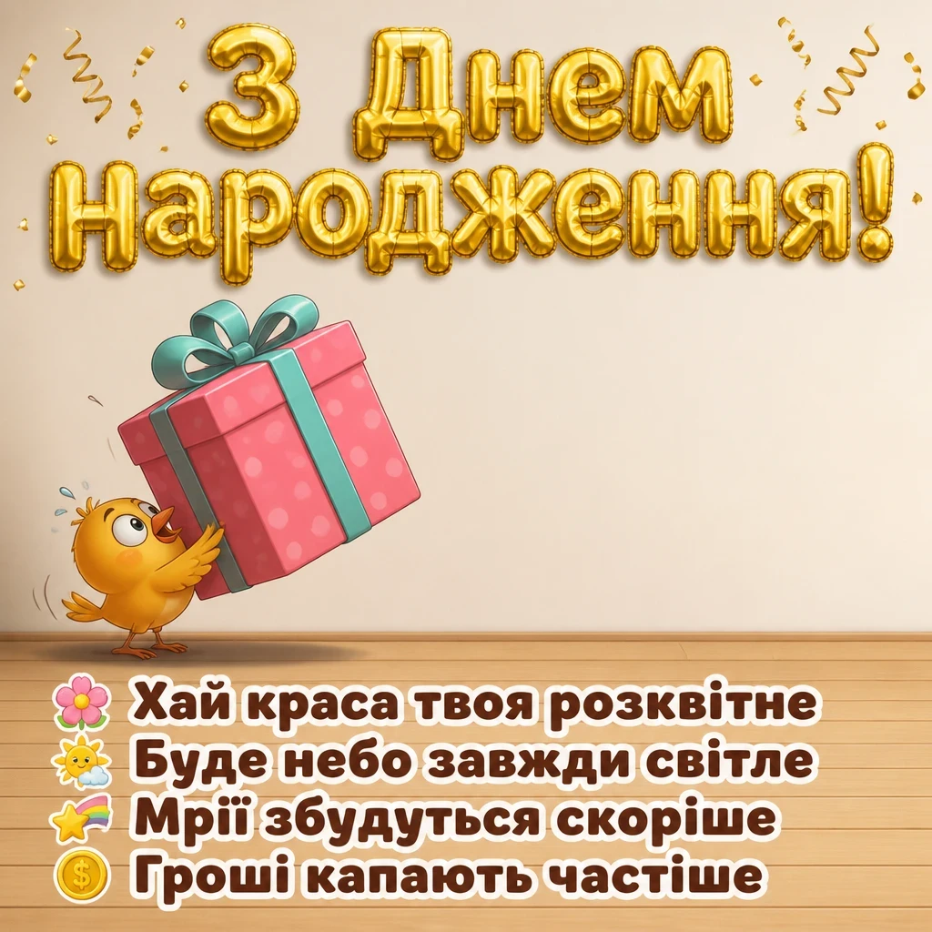 привітання з днем народження для дівчини