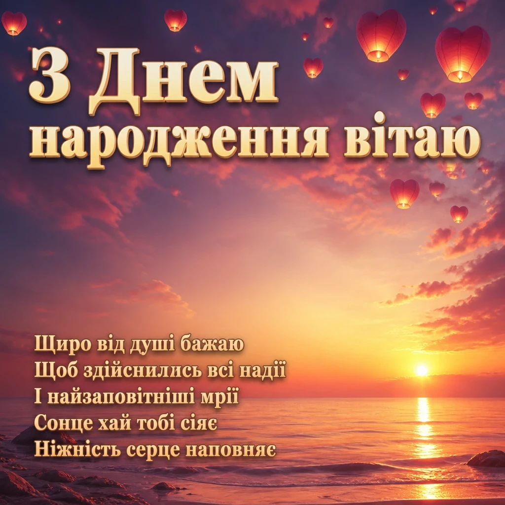 привітання з днем народження для дівчини
