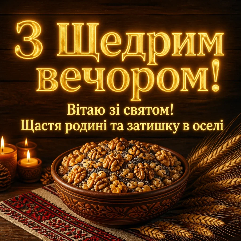привітання з щедрим вечором