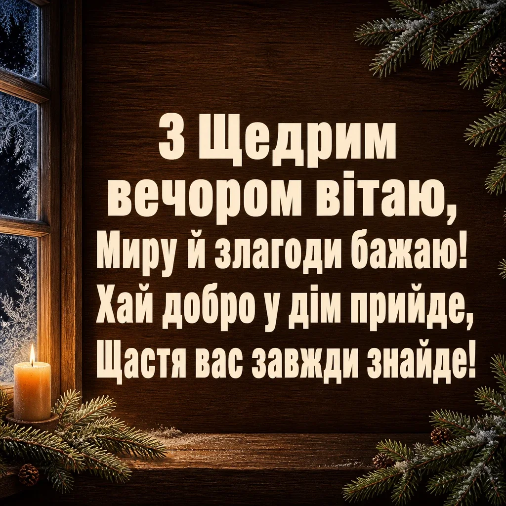 привітання з щедрим вечором