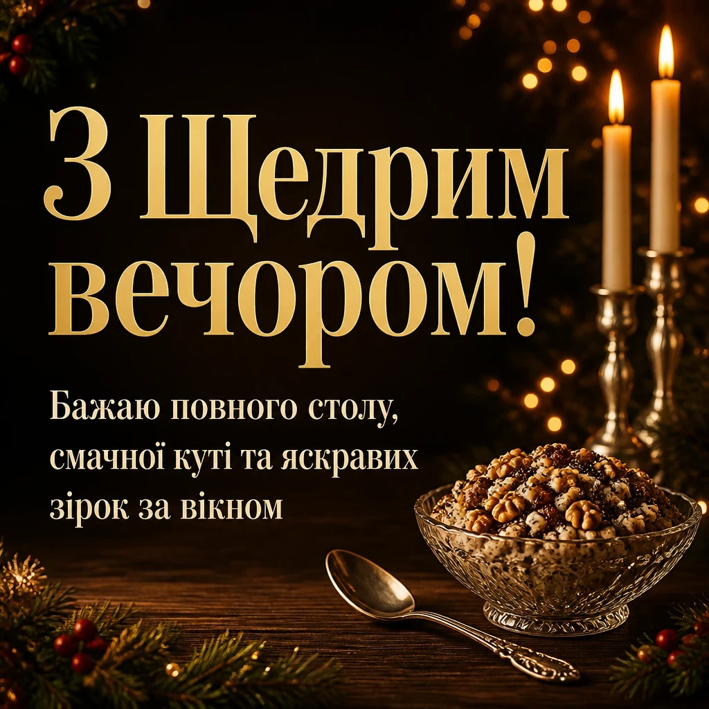 привітання з щедрим вечором