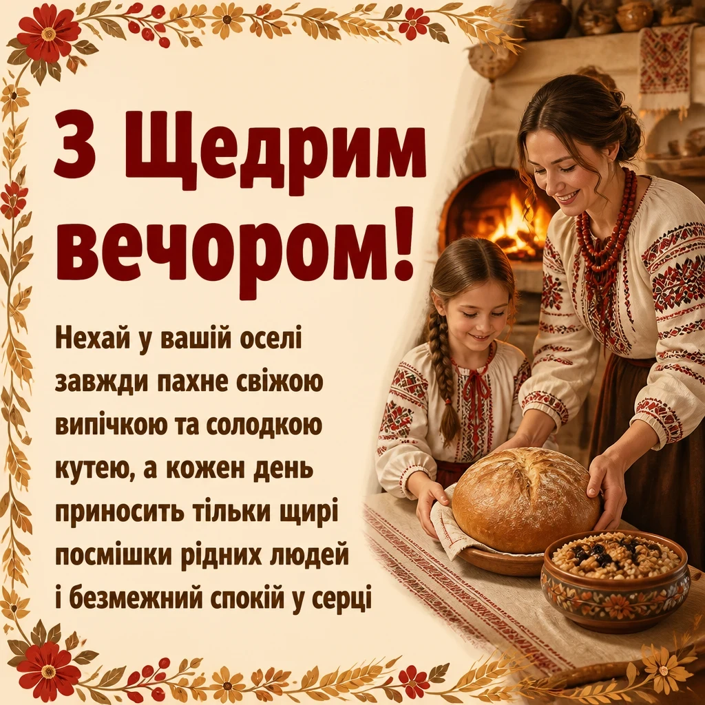 привітання з щедрим вечором