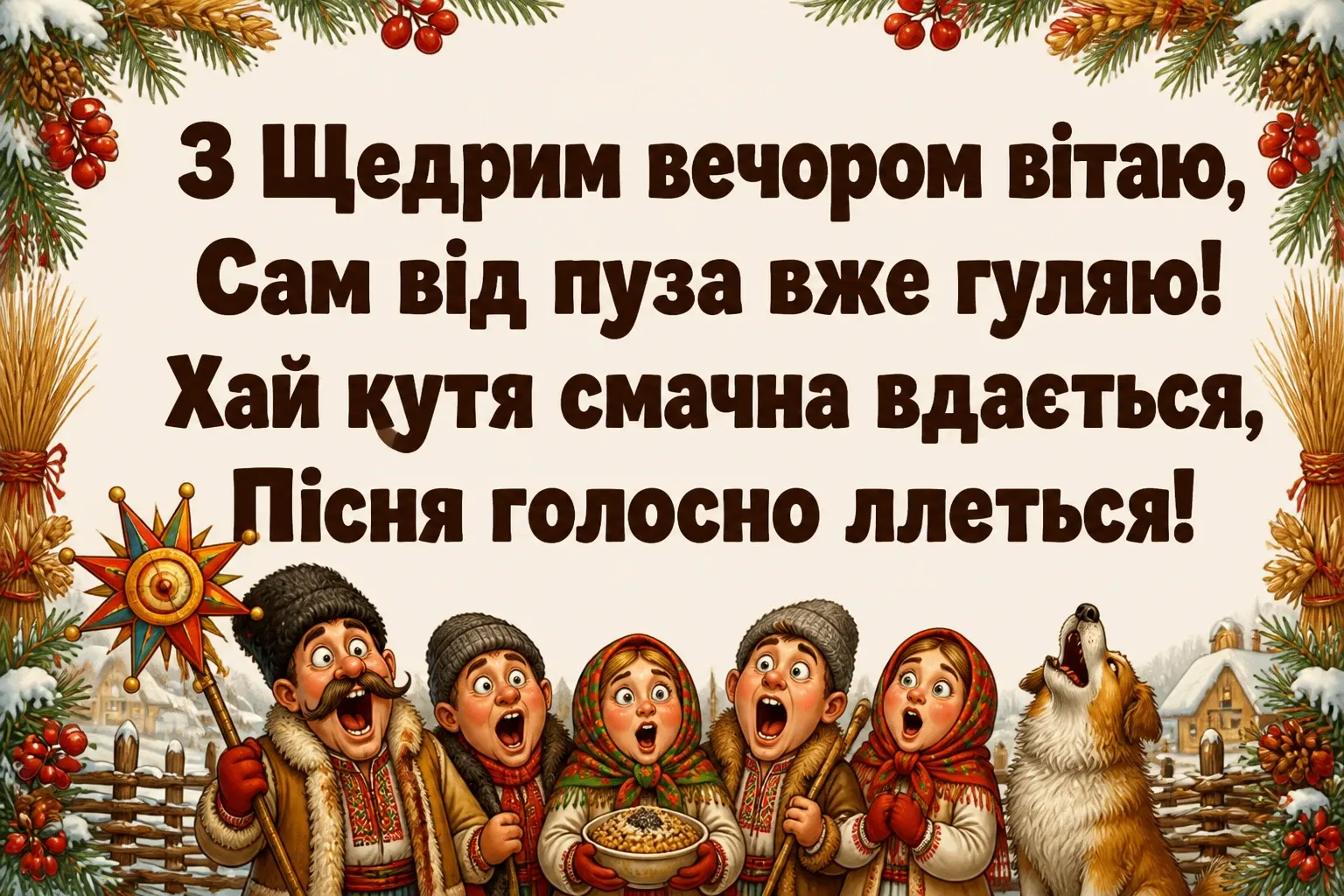 привітання з щедрим вечором