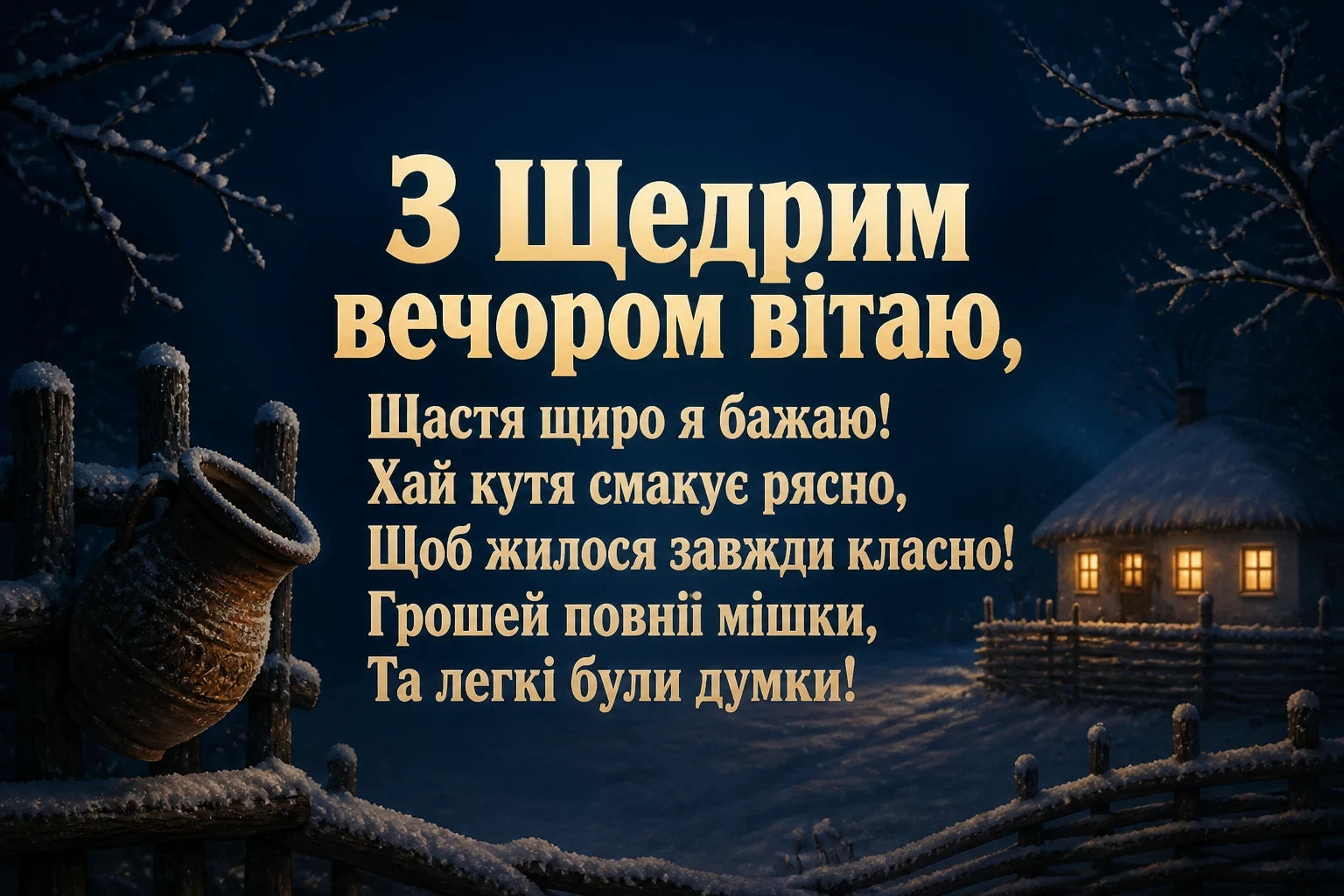 привітання з щедрим вечором