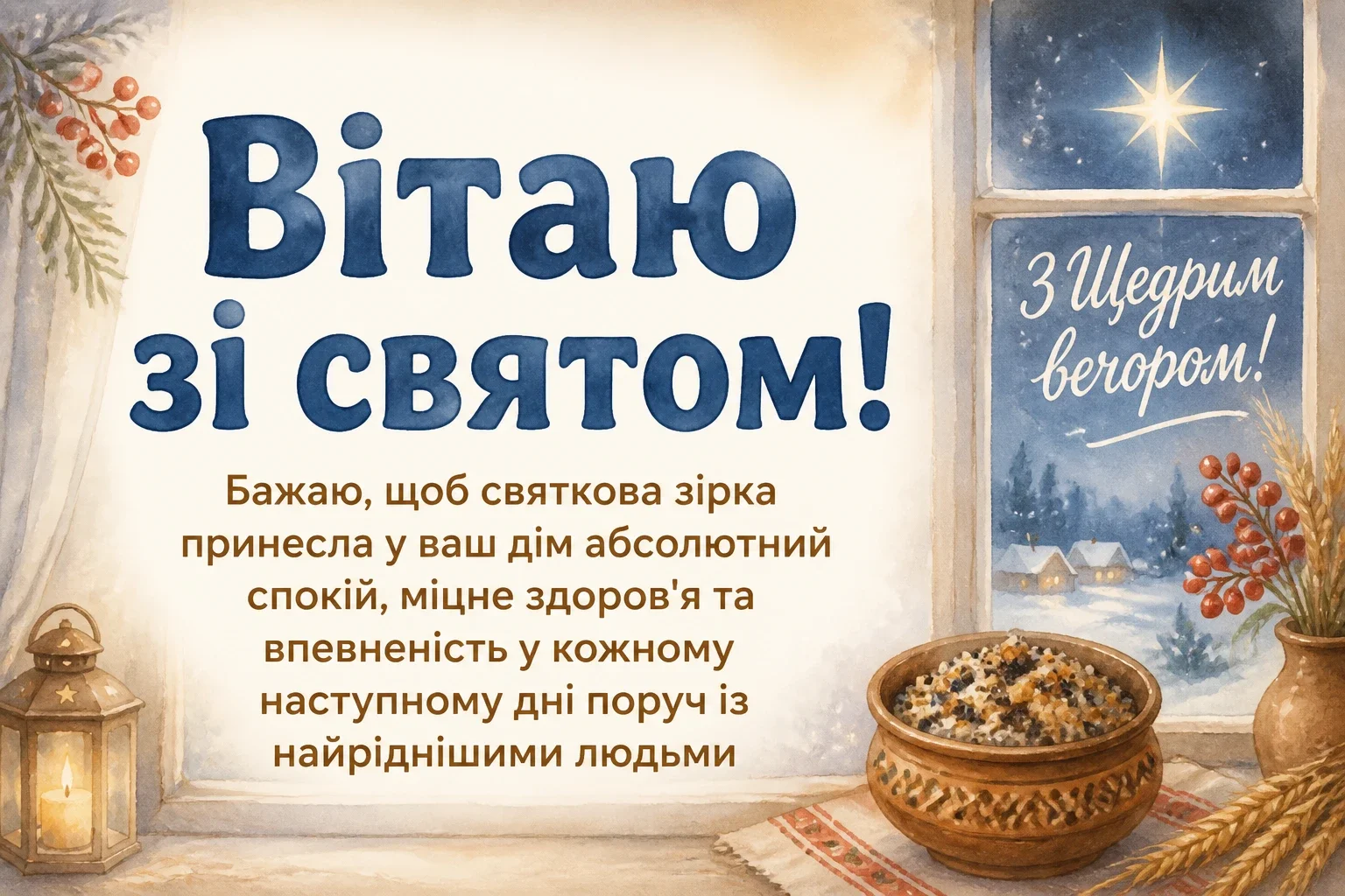 привітання з щедрим вечором