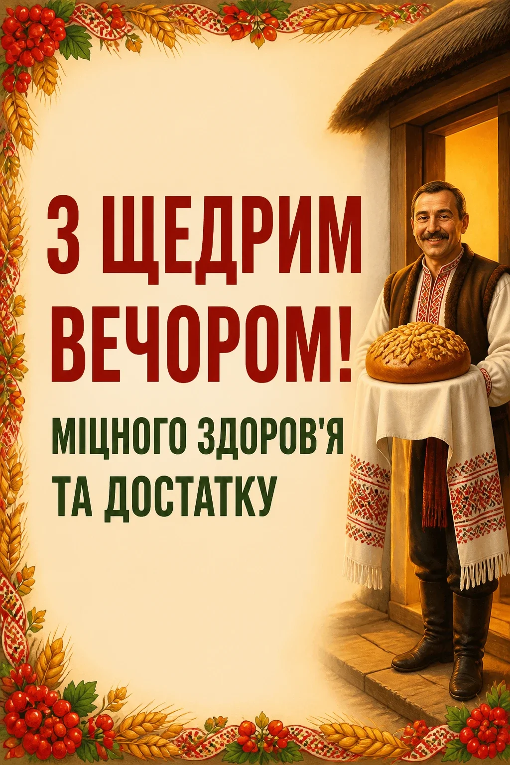привітання з щедрим вечором