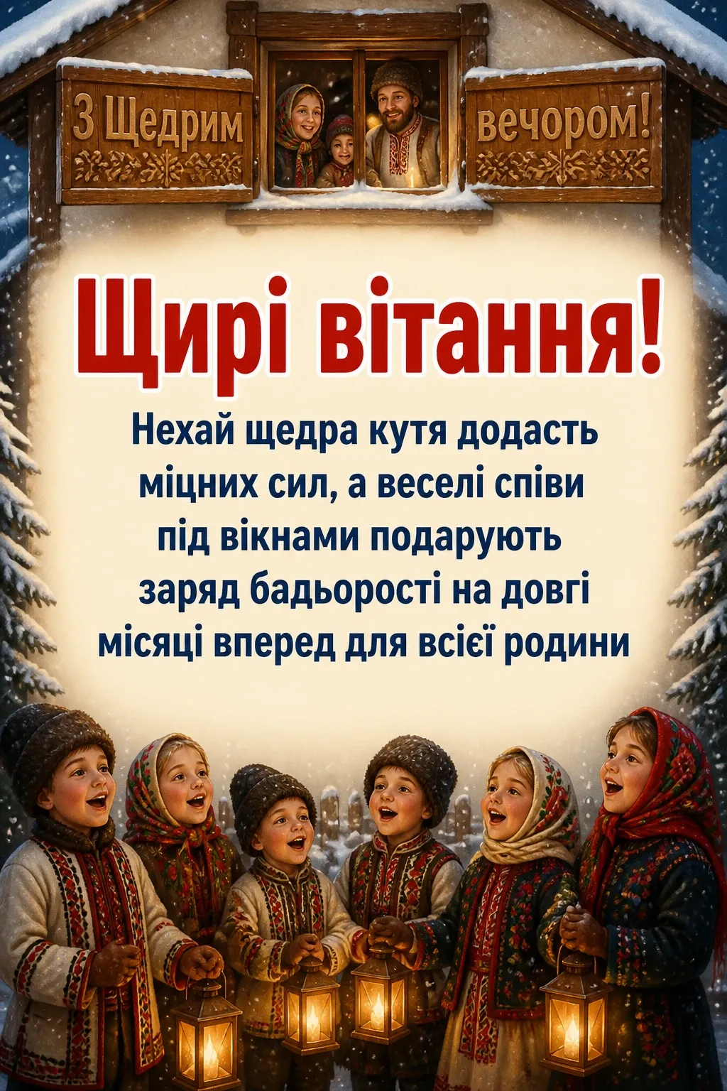 привітання з щедрим вечором
