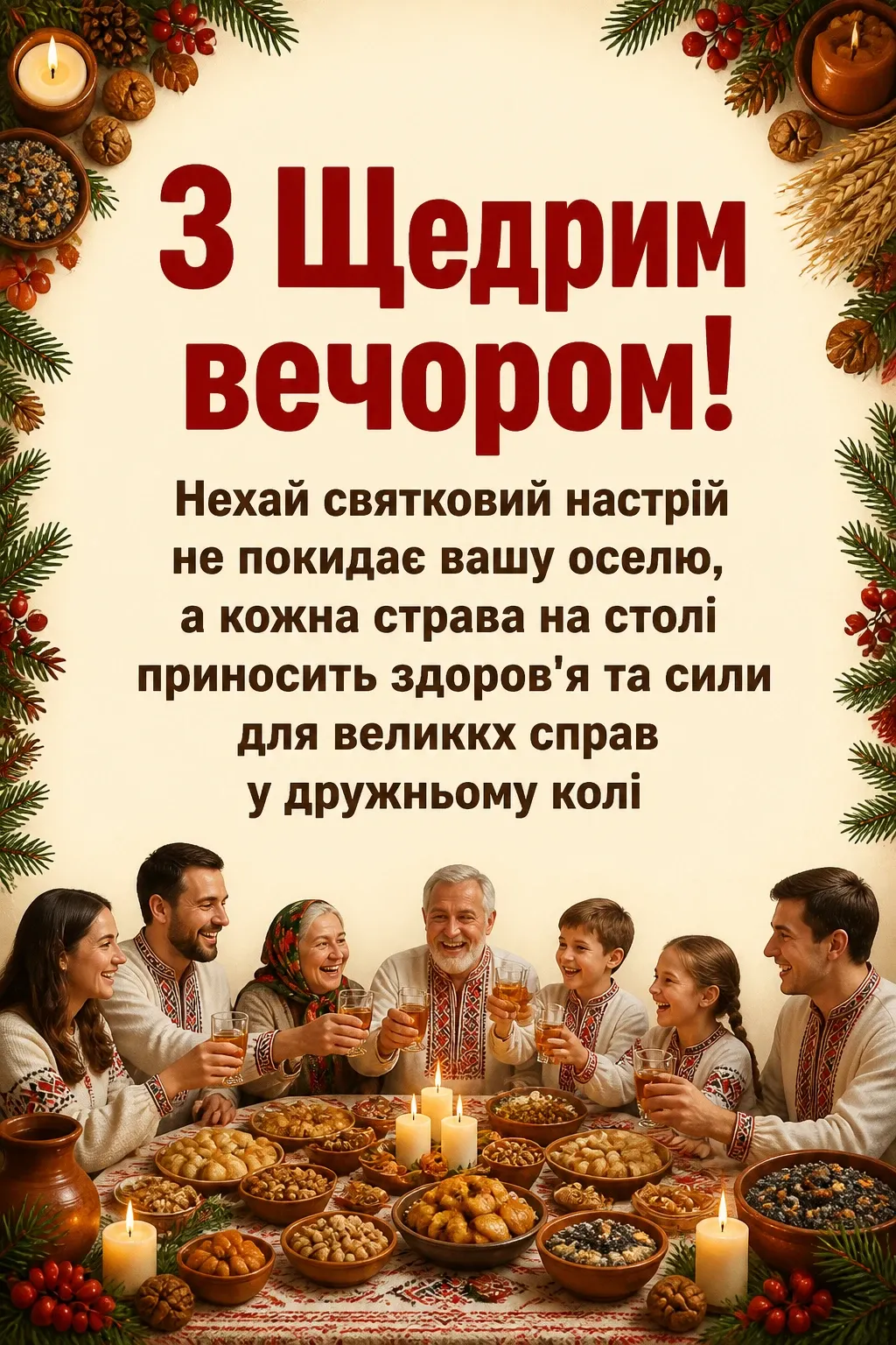 привітання з щедрим вечором