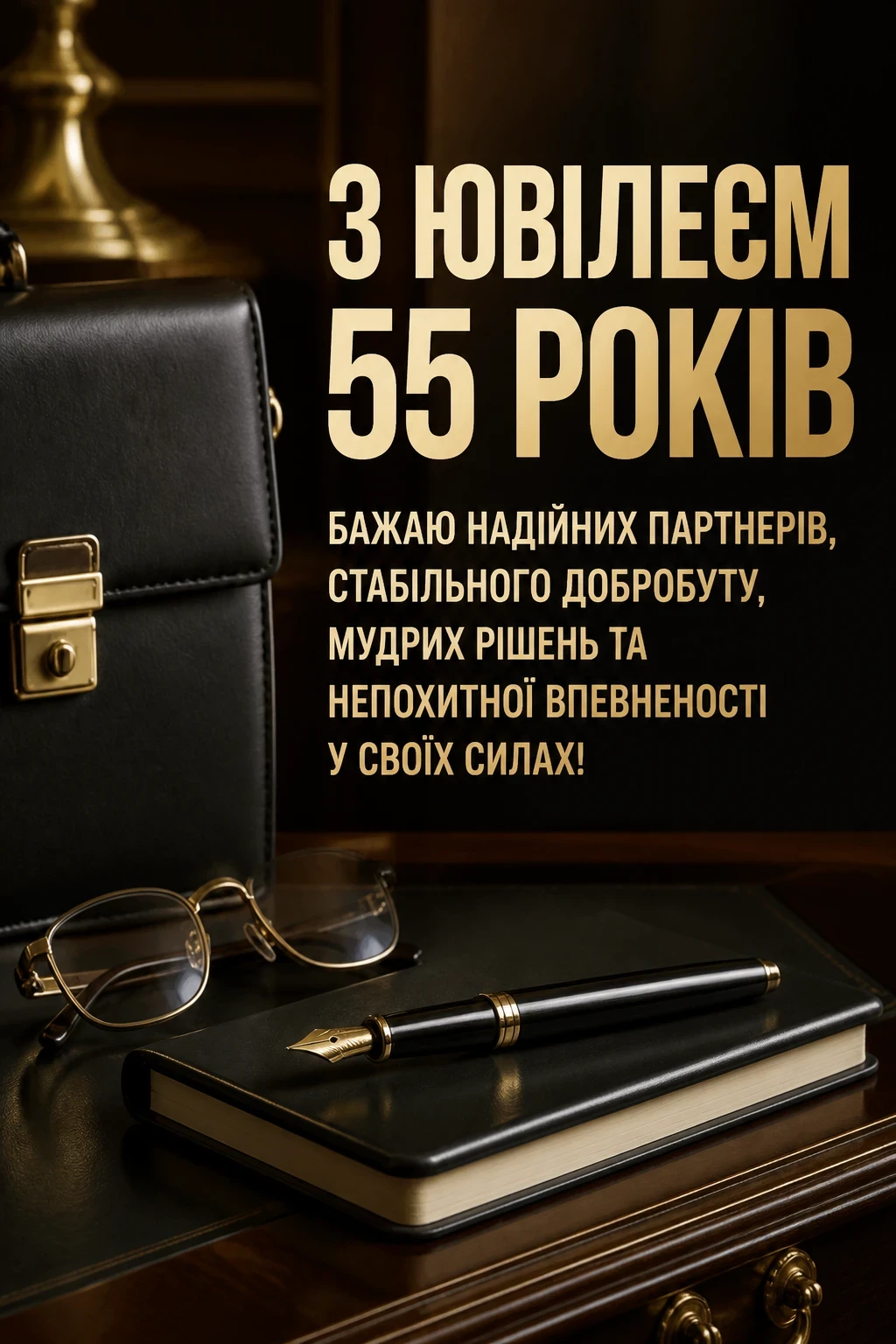 вітальні листівки привітання з 55-річчям мужчині