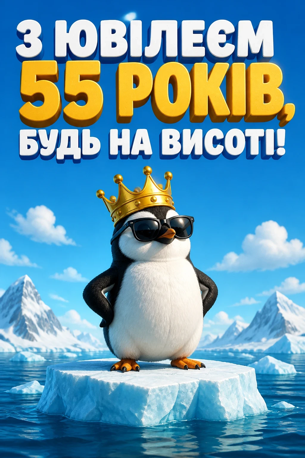 вітальні листівки привітання з 55-річчям мужчині