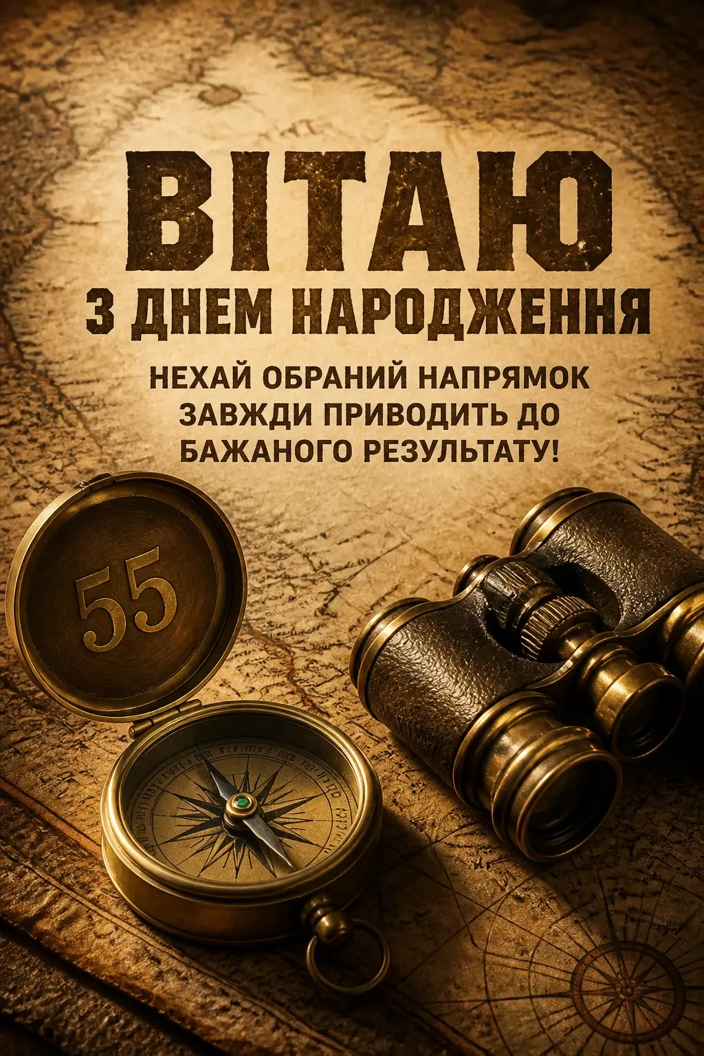 вітальні листівки привітання з 55-річчям мужчині