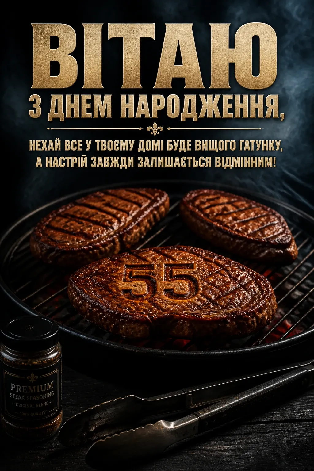 вітальні листівки привітання з 55-річчям мужчині