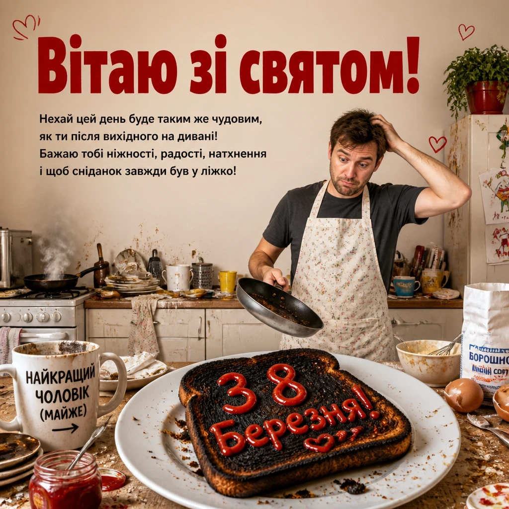 8 березня привітання листівки
